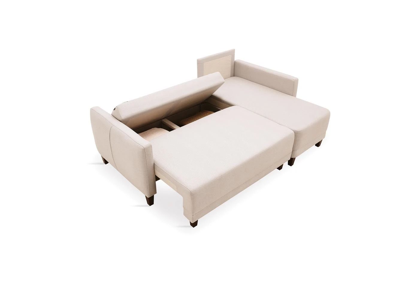 Ъглов разтегателен диван 216 см Smart