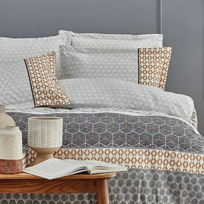 Двоен спален комплект Taren Sateen - Gray с два плика