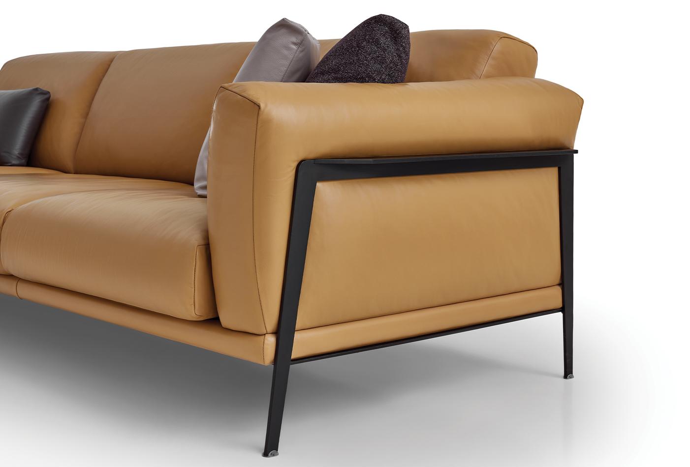 Чериместен диван Emoticon -  естествена кожа