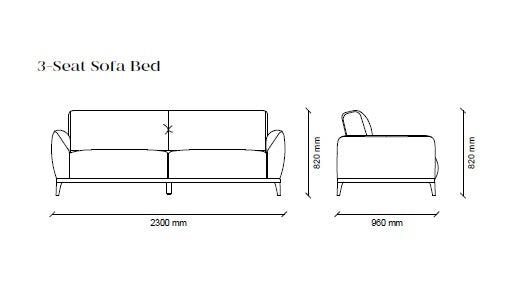 Триместен разтегателен диван - Cante
