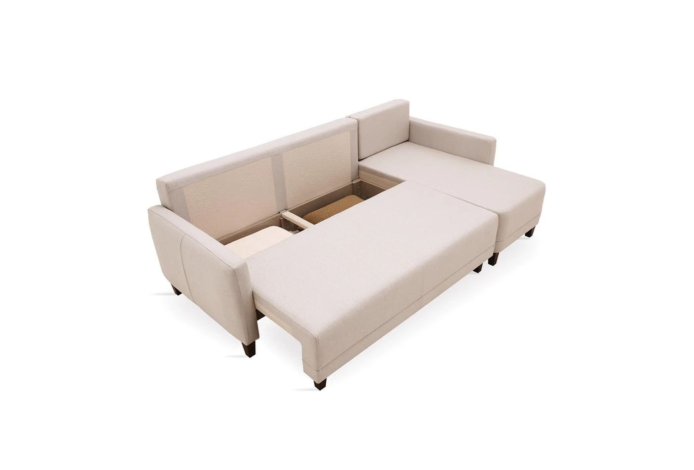 Ъглов разтегателен диван 246 см Smart