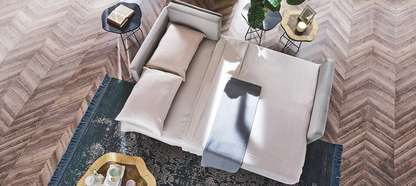 Ъглов разтегателен диван 216 см Smart